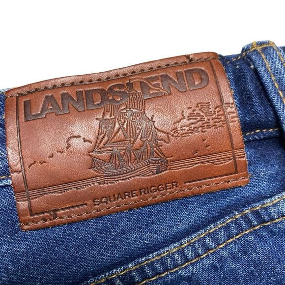Land’s End Square Rigger Jeans Traditional Fit Blue Sz 33 - Picture 6 of 15